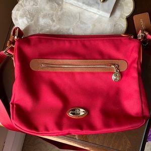 Red coach crossbody.